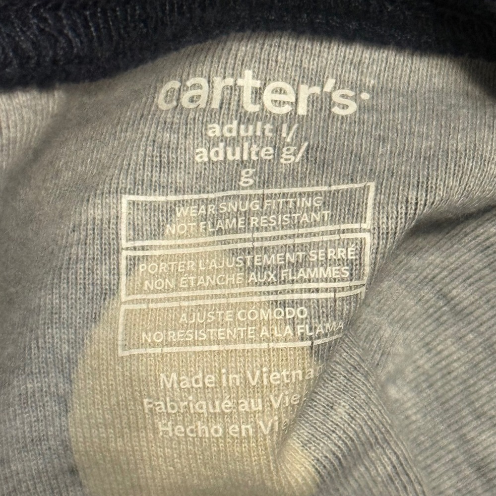 Carters Adult Long Sleeve Pajama Top Holiday Christmas Lights set Navy Blue - Picture 4 of 4